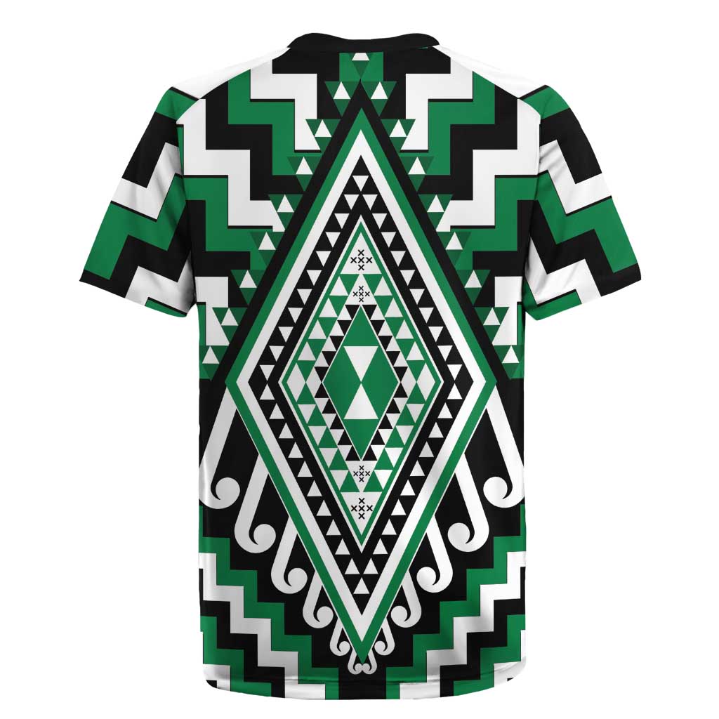 Green Aotearoa Taniko Poutama Patikitiki Rugby Jersey
