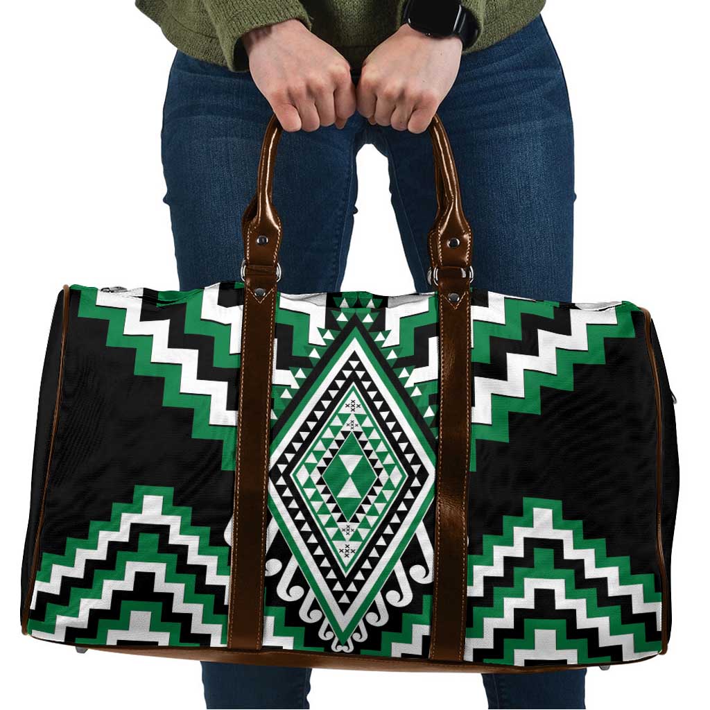Green New Zealand Taniko Poutama Patikitiki Travel Bag - Polynesian Pride