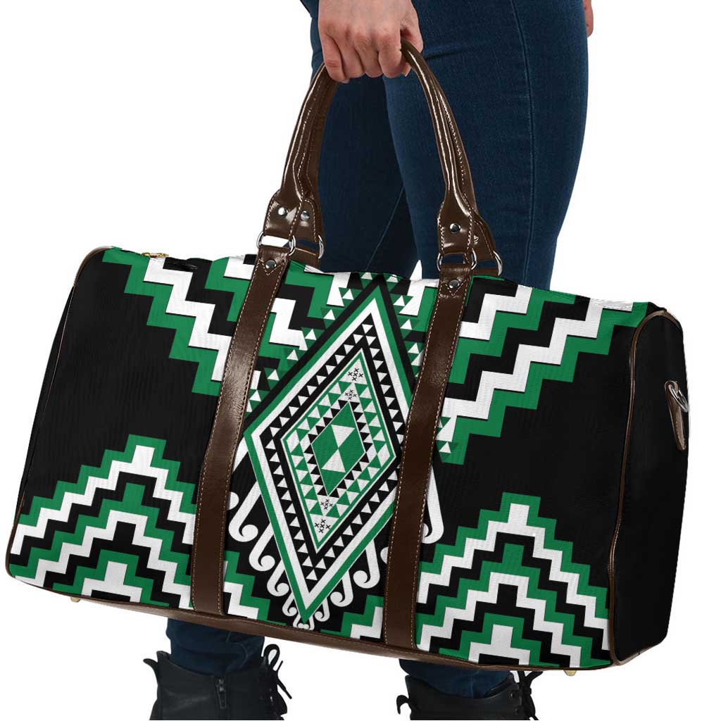 Green New Zealand Taniko Poutama Patikitiki Travel Bag - Polynesian Pride