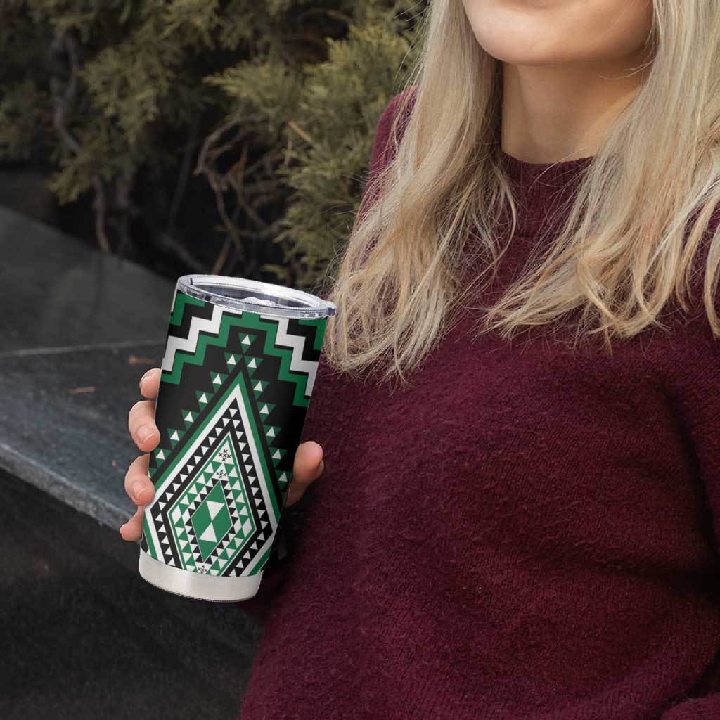 Green Aotearoa Taniko Poutama Patikitiki Tumbler Cup