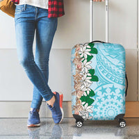 Cook Islands Tiare Maori With Conch Shell Luggage Cover Pasifika Fest Polynesian Tattoo Turquoise