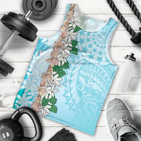 Cook Islands Tiare Maori With Conch Shell Men Tank Top Pasifika Fest Polynesian Tattoo Turquoise