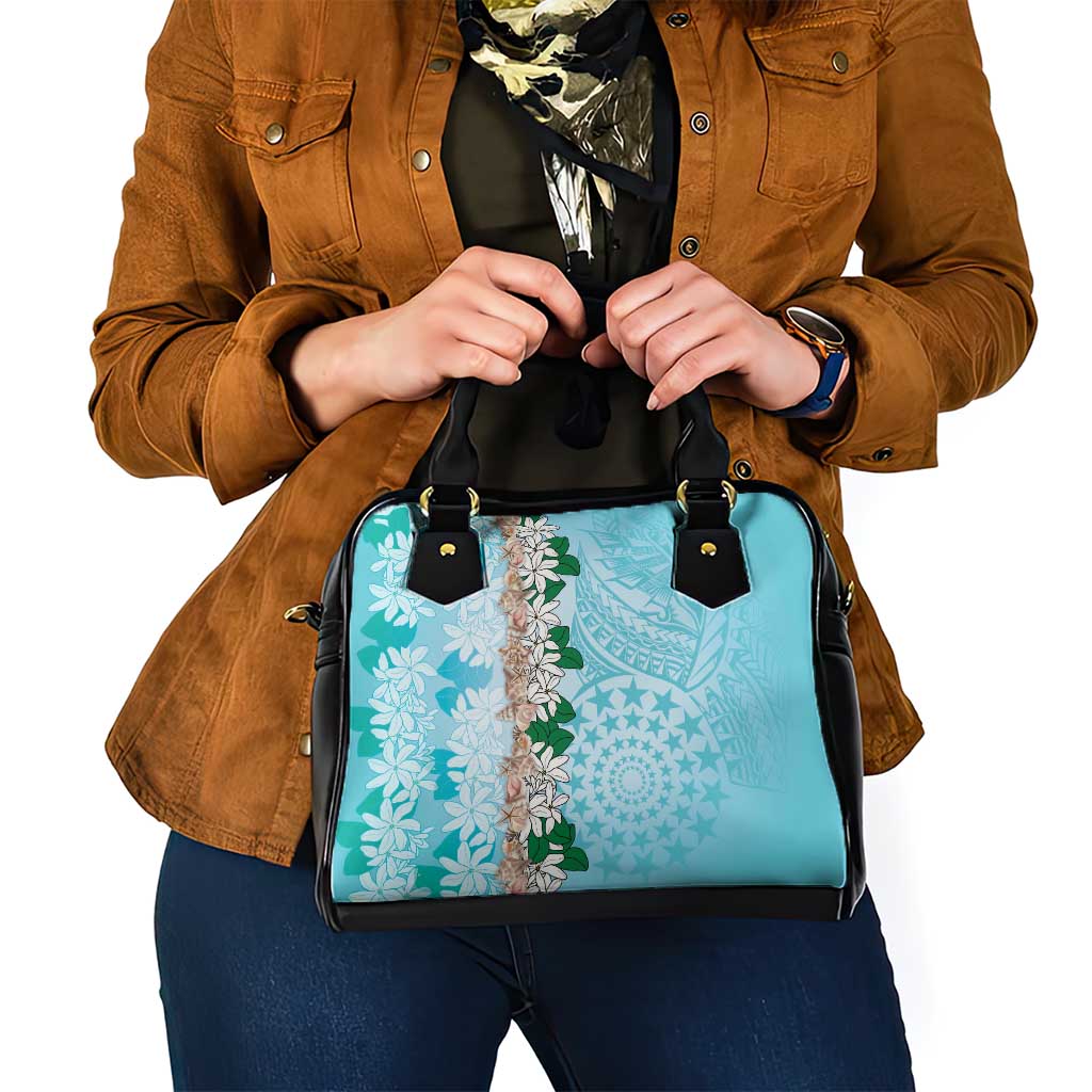 Cook Islands Tiare Maori With Conch Shell Shoulder Handbag Pasifika Fest Polynesian Tattoo Turquoise