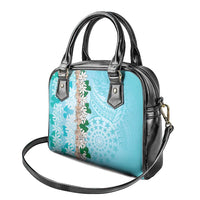 Cook Islands Tiare Maori With Conch Shell Shoulder Handbag Pasifika Fest Polynesian Tattoo Turquoise