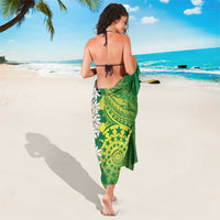 Cook Islands Tiare Maori With Conch Shell Sarong Pasifika Fest Polynesian Tattoo Green