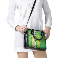 Cook Islands Tiare Maori With Conch Shell Shoulder Handbag Pasifika Fest Polynesian Tattoo Green