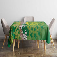 Cook Islands Tiare Maori With Conch Shell Tablecloth Pasifika Fest Polynesian Tattoo Green
