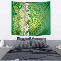 Cook Islands Tiare Maori With Conch Shell Tapestry Pasifika Fest Polynesian Tattoo Green