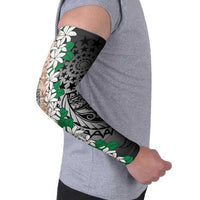 Cook Islands Tiare Maori With Conch Shell Arm Sleeves Pasifika Fest Polynesian Tattoo Black