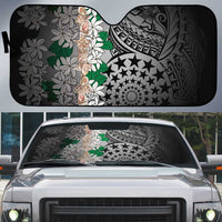 Cook Islands Tiare Maori With Conch Shell Auto Sun Shade Pasifika Fest Polynesian Tattoo Black