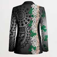 Cook Islands Tiare Maori With Conch Shell Blazer Pasifika Fest Polynesian Tattoo Black
