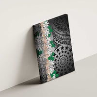 Cook Islands Tiare Maori With Conch Shell Canvas Wall Art Pasifika Fest Polynesian Tattoo Black LT14 - Polynesian Pride