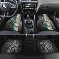 Cook Islands Tiare Maori With Conch Shell Car Mats Pasifika Fest Polynesian Tattoo Black