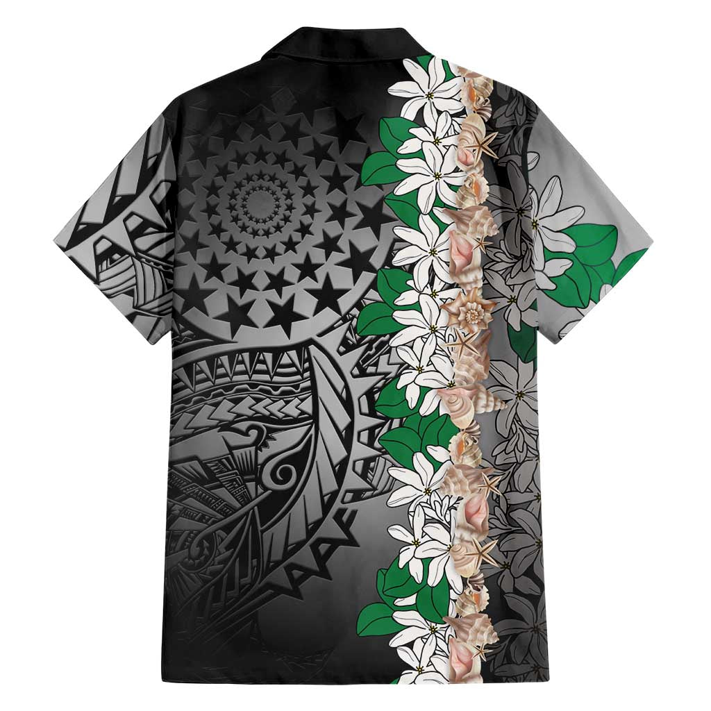 Cook Islands Tiare Maori With Conch Shell Family Matching Mermaid Dress and Hawaiian Shirt Pasifika Fest Polynesian Tattoo Black