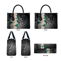 Cook Islands Tiare Maori With Conch Shell Leather Bag Pasifika Fest Polynesian Tattoo Black LT14 - Polynesian Pride