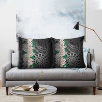 Cook Islands Tiare Maori With Conch Shell Pillow Cover Pasifika Fest Polynesian Tattoo Black
