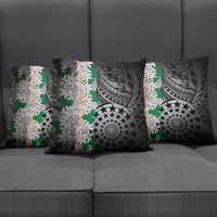 Cook Islands Tiare Maori With Conch Shell Pillow Cover Pasifika Fest Polynesian Tattoo Black