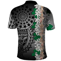 Cook Islands Tiare Maori With Conch Shell Polo Shirt Pasifika Fest Polynesian Tattoo Black