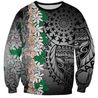 Cook Islands Tiare Maori With Conch Shell Sweatshirt Pasifika Fest Polynesian Tattoo Black