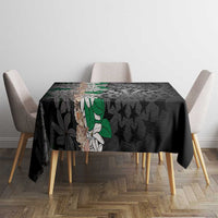 Cook Islands Tiare Maori With Conch Shell Tablecloth Pasifika Fest Polynesian Tattoo Black