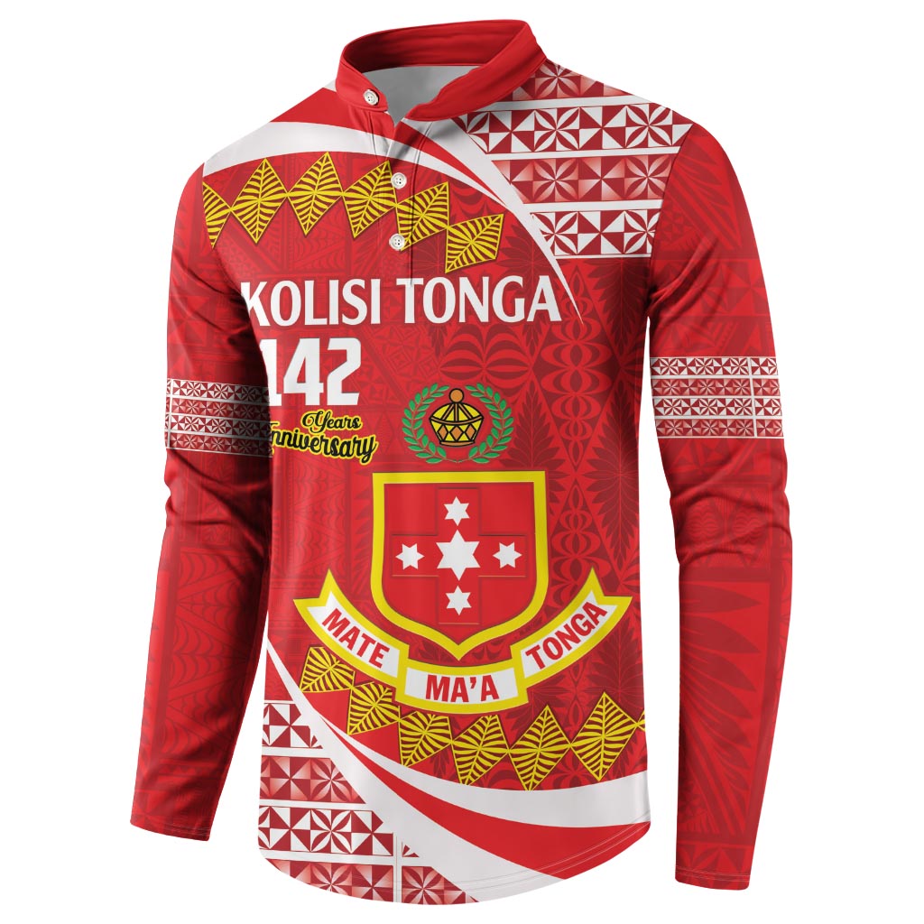 Personalised Kolisi Tonga College Atele Button Sweatshirt Mate Maa Tonga 142 Years Anniversary