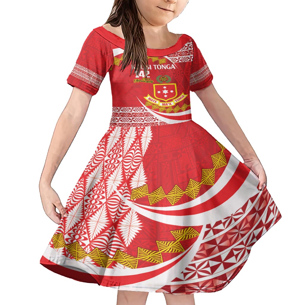 Personalised Kolisi Tonga College Atele Family Matching Tank Maxi Dress and Hawaiian Shirt Mate Maa Tonga 142 Years Anniversary