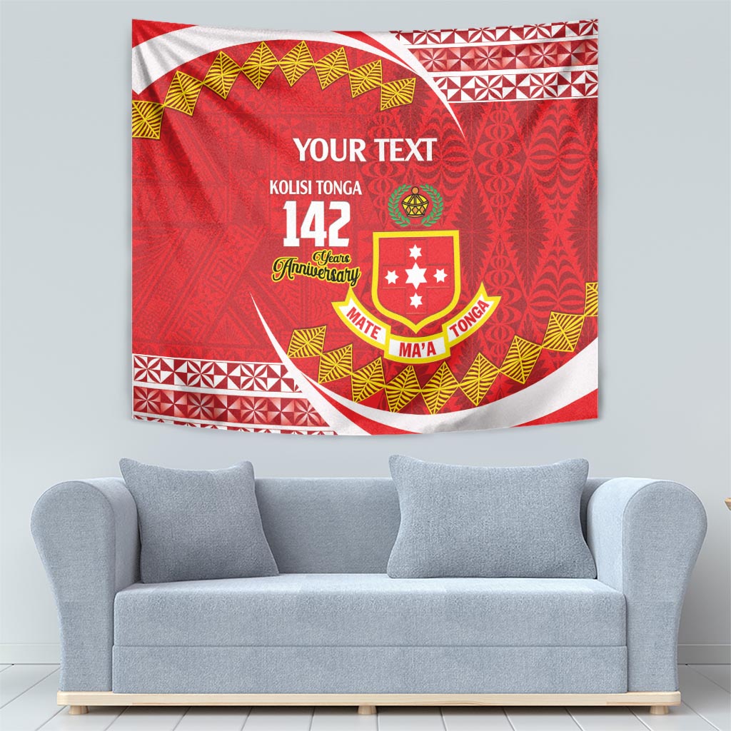 Personalised Kolisi Tonga College Atele Tapestry Mate Maa Tonga 142 Years Anniversary