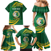Personalised Tonga Liahona-Saineha High School Family Matching Mermaid Dress and Hawaiian Shirt Happy 76 Years Anniversary