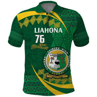 Personalised Tonga Liahona-Saineha High School Polo Shirt Happy 76 Years Anniversary