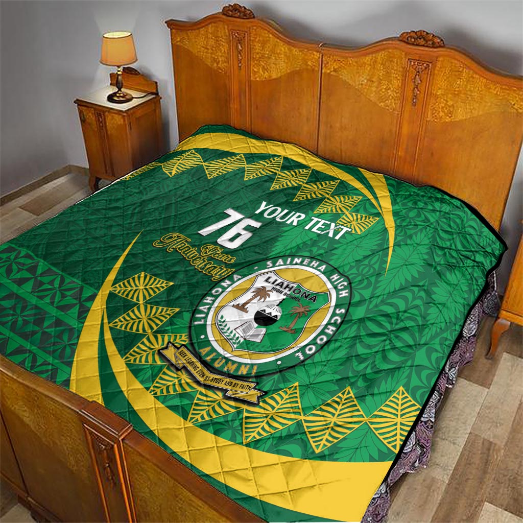 Personalised Tonga Liahona-Saineha High School Quilt Happy 76 Years Anniversary