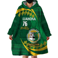Personalised Tonga Liahona-Saineha High School Wearable Blanket Hoodie Happy 76 Years Anniversary