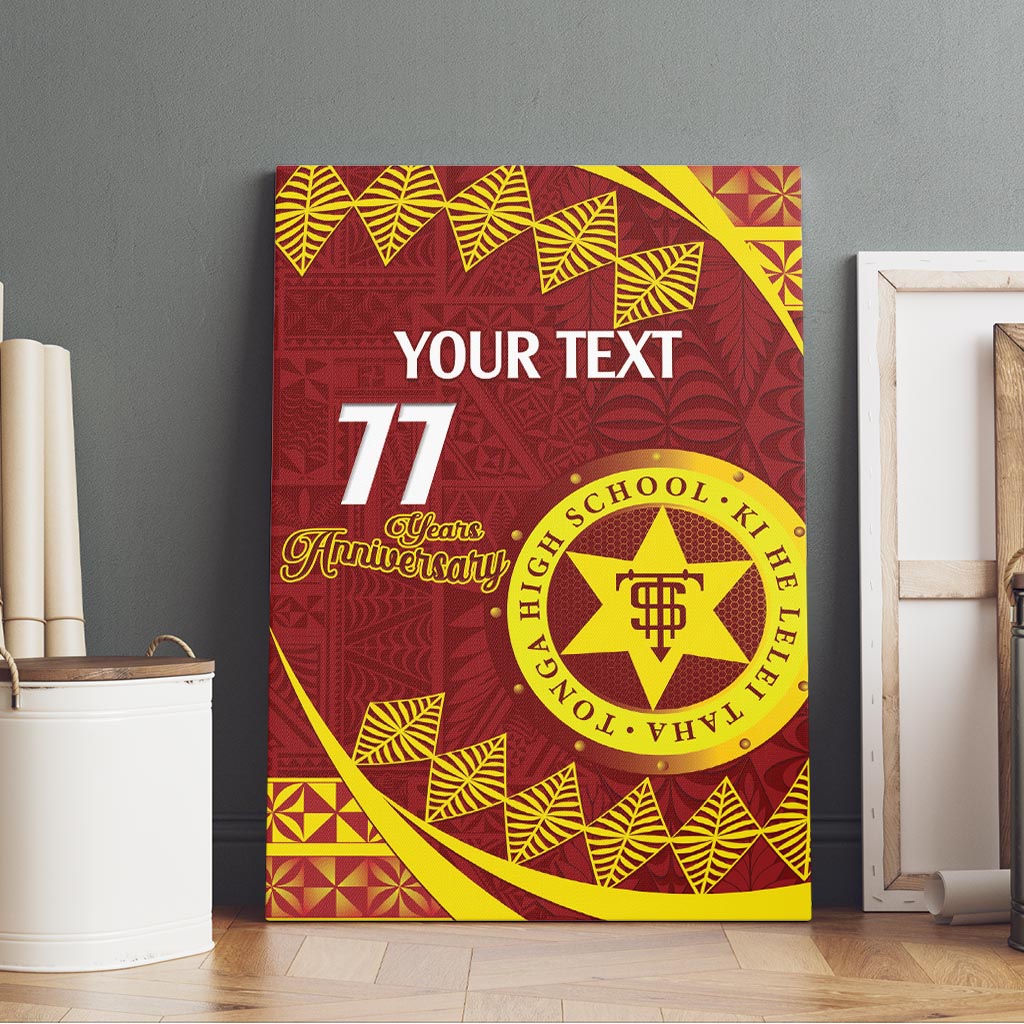 Personalised Tonga High School Canvas Wall Art Happy 77 Years Anniversary