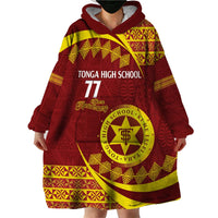 Personalised Tonga High School Wearable Blanket Hoodie Happy 77 Years Anniversary