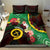 Long God Yumi Stanap Vanuatu Bedding Set Tropical Flowers Aboriginal Pattern