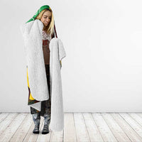 Long God Yumi Stanap Vanuatu Hooded Blanket Tropical Flowers Aboriginal Pattern LT14 - Polynesian Pride