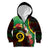 Long God Yumi Stanap Vanuatu Kid Hoodie Tropical Flowers Aboriginal Pattern