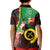 Long God Yumi Stanap Vanuatu Kid Polo Shirt Tropical Flowers Aboriginal Pattern