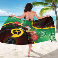 Long God Yumi Stanap Vanuatu Sarong Tropical Flowers Aboriginal Pattern