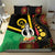 Tamtam Drum Vanuatu Bedding Set Boar Tusk Aboriginal Flag Style