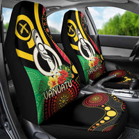 Tamtam Drum Vanuatu Car Seat Cover Boar Tusk Aboriginal Flag Style