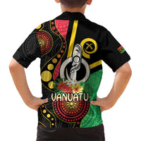 Tamtam Drum Vanuatu Kid Hawaiian Shirt Boar Tusk Aboriginal Flag Style LT14 - Polynesian Pride