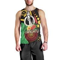 Tamtam Drum Vanuatu Men Tank Top Boar Tusk Aboriginal Flag Style