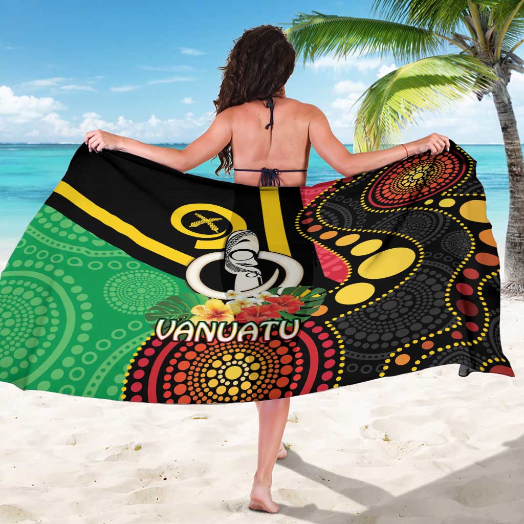 Tamtam Drum Vanuatu Sarong Boar Tusk Aboriginal Flag Style