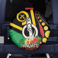 Tamtam Drum Vanuatu Spare Tire Cover Boar Tusk Aboriginal Flag Style
