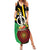 Tamtam Drum Vanuatu Summer Maxi Dress Boar Tusk Aboriginal Flag Style
