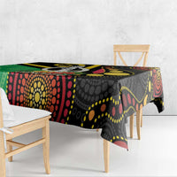 Tamtam Drum Vanuatu Tablecloth Boar Tusk Aboriginal Flag Style