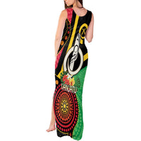 Tamtam Drum Vanuatu Tank Maxi Dress Boar Tusk Aboriginal Flag Style