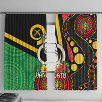 Tamtam Drum Vanuatu Window Curtain Boar Tusk Aboriginal Flag Style