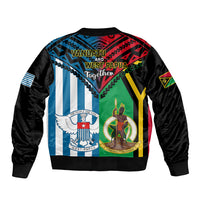 Vanuatu And West Papua Bomber Jacket Coat Of Arms Mix Flag Style LT14 - Polynesian Pride