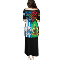 Vanuatu And West Papua Puletasi Coat Of Arms Mix Flag Style LT14 - Polynesian Pride